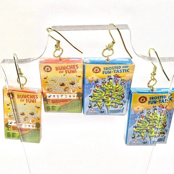 Honey Bunches of Oats Earrings - Cereal Earrings - Mini Brands Accessories - Picture 6 of 10